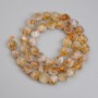 Citrine Beads, Faceted 8x7 mm, length 37 cm on thread