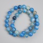Agate Beads, Smooth Ball Shape, 10 mm Diameter, 38 cm Length, on Beading Thread