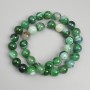 Agate beads, smooth round balls, 10 mm diameter, 38 cm long +/- on a beading thread