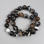 Agate Beads, Smooth Ball, 12 mm Diameter ±, On Thread, 38 cm Length+