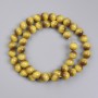 Tiger's Eye Beads (pressed) smooth rounds, 8 mm diameter ± on beading wire, length 36 cm+