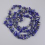 Sodalite chip beads, 6–10×2–3 mm, 78 cm length on thread