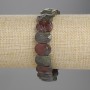 Dragon's Blood Jasper Bracelet - Faceted 15x10 mm links, 18 cm stretch