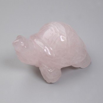 Pink Quartz Turtle Souvenir Figurine, 55 x 35 x 27 mm+