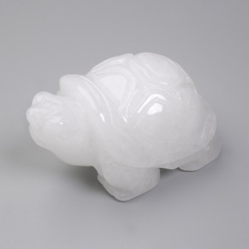 Rock crystal turtle souvenir statue 50x30x25mm+