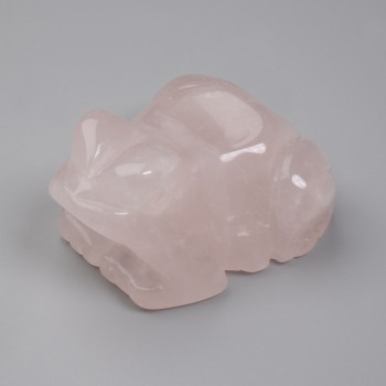 Rose Quartz Frog Statuette 55×30×40 mm+