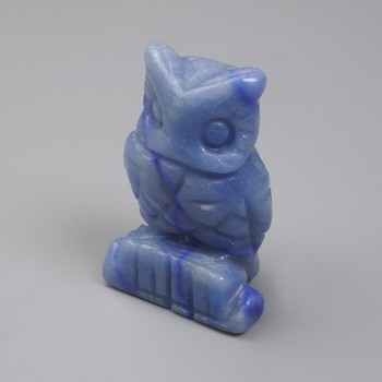 Souvenir Owl Statue in Blue Aventurine 52×33×25 mm+