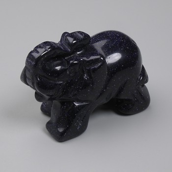 Souvenir Figurine Aventurine Elephant 'Night of Cairo' 55x35x26mm+