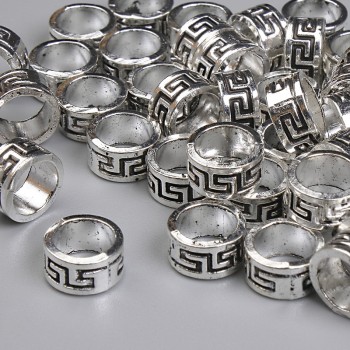 Bead insert findings, silver metal color, 7×4 mm with hole, 6 mm diameter ±, packaging 20 g ~44 pcs