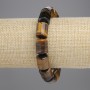 Tiger's Eye Bracelet, Cylindrical Beads, 18 cm