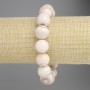 Agate Bracelet with Smooth Beads, 14mm Diameter, 18 cm Length, Stretch