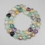 Fluorite Heart Beads, 10mm Diameter, on a Thread, Length 37 cm+