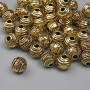 Gold-tone Bead Inserts for Jewelry Findings, 5 mm diameter, 1.5 mm hole, packaging about 38 pcs per 20 g