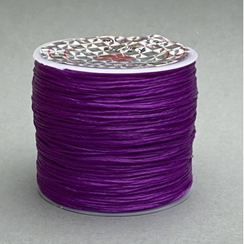 Purple elastic craft cord on bobbin, 30 m length