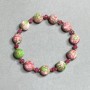 Bracelet with variscite beads 10mm +/-, hematite beads 2mm +/-, Czech crystal rondelles 4x3mm +/-; length 18 cm stretch