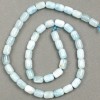 Natural Aquamarine Barrel Beads, 6x9mm, 39 cm length