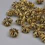 Gold-colored metal bead insert, diameter 9mm +/- hole diameter 1mm +/- packaging 20 g (~29 pcs)