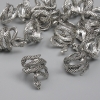 Snake Bead Insert - Silver color, 17×13 mm, hole approx. 10 mm, packaging 20 g (~15 pcs)