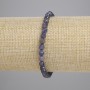 Sapphire Bracelet with Faceted Beads 5mm, Stretch, 18 cm long