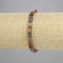 Picasso Jasper Bracelet Cube Beads 4.5x4.5 mm, 18 cm Stretch
