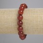 Carnelian Bracelet with Smooth Round Beads, 10mm Diameter, 18cm Length, Stretch