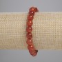 Carnelian bracelet with smooth beads, 8mm diameter, stretch