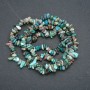Chrysocolla chip beads strand, 6x4mm, length 80 cm +