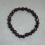 Garnet Bracelet with Faceted Beads 6 mm and 8×5×7 mm, 18 cm Stretch