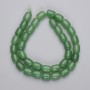 Jade barrel beads, 10×8 mm, on a thread, length 37 cm+