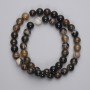Agate Beads, Smooth Round Beads, 8 mm Diameter, on Thread, 37 cm Length