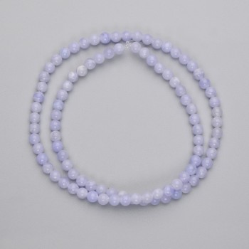 Agate Beads, Smooth Round 4mm, On Thread, Length About 37 cm