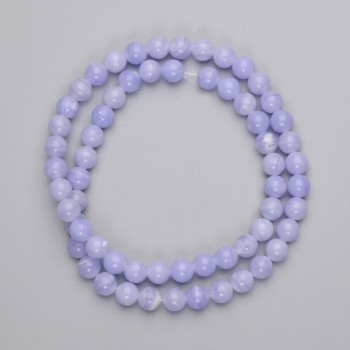 Agate Beads, Smooth 6mm on Thread