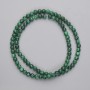 Smooth Malachite Beads 4mm on Thread, 40 cm Length
