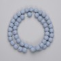 Blue lava beads - round 8mm, on thread, about 38 cm long