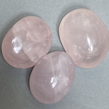 Pink Quartz Tumbled Natural Stone ~40x30 mm +/- assorted sizes, 124 g (natural imperfections)
