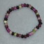 Faceted Tourmaline Rondelle Bracelet, 6.5×4.5 mm, 18 cm stretch