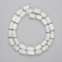 Adularia beads, faceted, diameter 9.5–10 × 6–6.5 mm, plus 3 mm seed beads, length 40 cm ± on thread