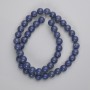 Sponge coral beads, smooth round, 8mm diameter, 39 cm length on thread