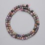 Ruby and Sapphire Beads - Faceted Cubes, 4x4 mm, 39 cm on Thread