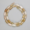 Faceted Citrine Beads, diameter 10 mm, 5-11×6-6 mm, 5 mm ± seed beads 3 mm ±, length 39 cm ± on thread