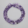 Amethyst Beads, Smooth Round, 8mm Diameter, 38 cm Length on Thread