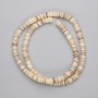 Scapharca shell rondelle beads, 5x2 mm, 38 cm on thread