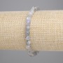 Labradorite Faceted Bead Bracelet, 6mm Diameter, 18cm Length, Stretch