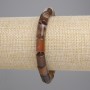 Agate bracelet with cylindrical beads, diameter 12×8 mm, length 18 cm, stretch