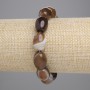 Agate barrel bracelet, diameter 16x12 mm, length 18 cm, stretch