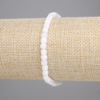 Adularia bracelet with faceted cubes, 4×4 mm, 18 cm length, stretch