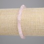 Pink Quartz Cylinder Bracelet, 6x6 mm diameter, 18 cm length, stretch