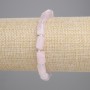 Rose Quartz Faceted Bracelet, 9–11×7 mm stones, seed beads 3 mm, length 18 cm, on elastic stretch