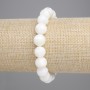 Mother-of-Pearl Stretch Bracelet with Smooth Beads, 10mm Diameter, 18cm Length