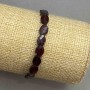 Clearance! Garnet bracelet, faceted oval 8x6 mm, length 18 cm, stretch